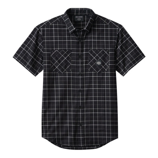 SHIRT-WOVEN, BLACK