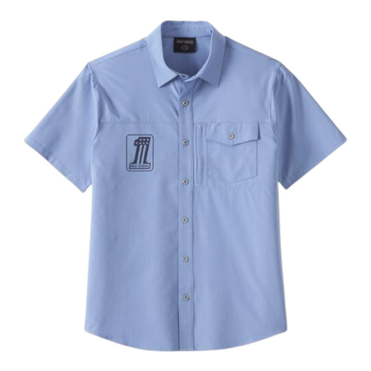 SHIRT-WOVEN, LIGHT BLUE