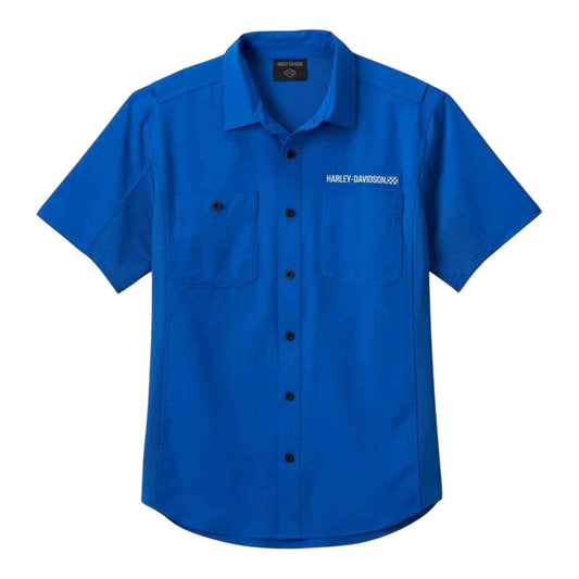 SHIRT-WOVEN, BLUE