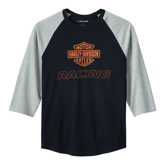TEE-KNIT,COLORBLOCK BLACK RACING