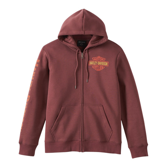 HOODIE-KNIT, BURGUNDY