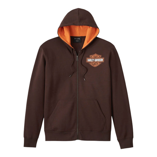 HOODIE-KNIT, BROWN