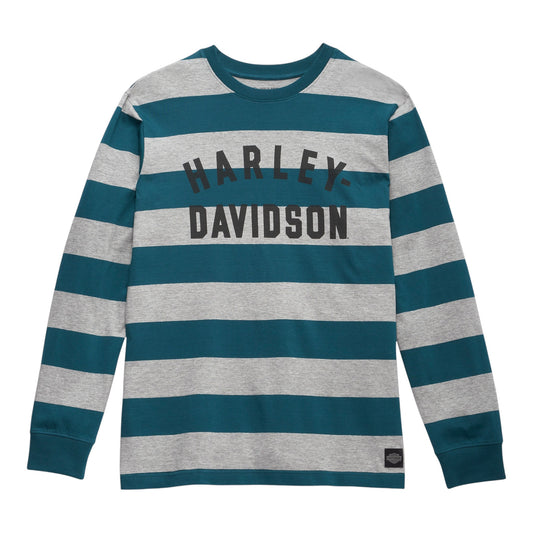 LONG SLEEVE, GREEN SRTIPE