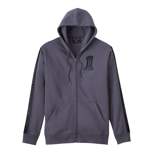 HOODIE-KNIT, DARK BLUE