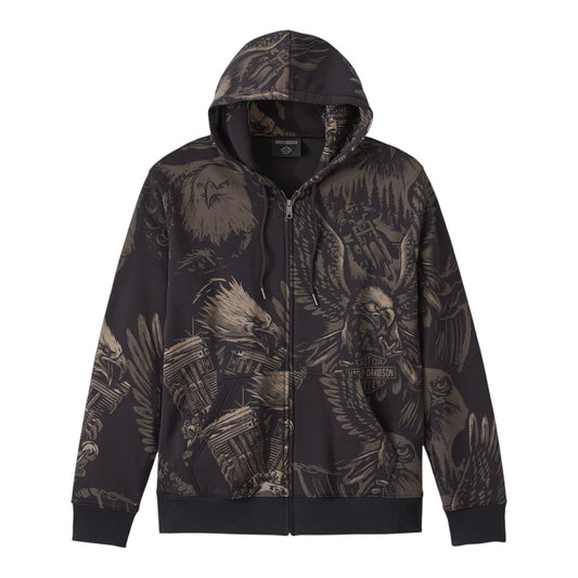 HOODIE-KNIT,ALLOVER PRINT