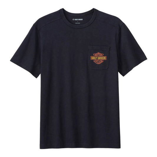 B&S POCKET TEE-KNIT, BLACK