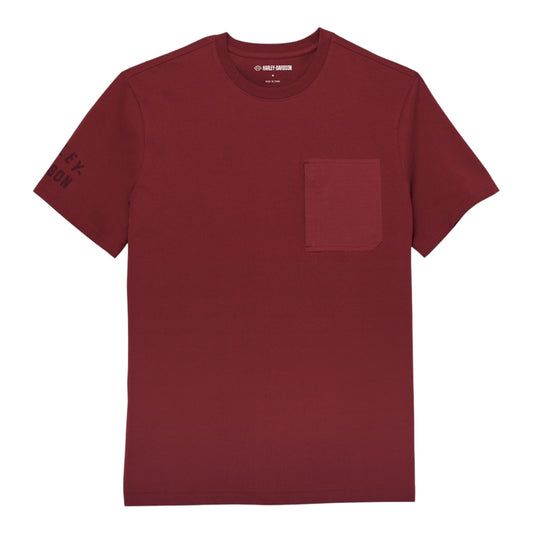POCKET TEE-KNIT, RED