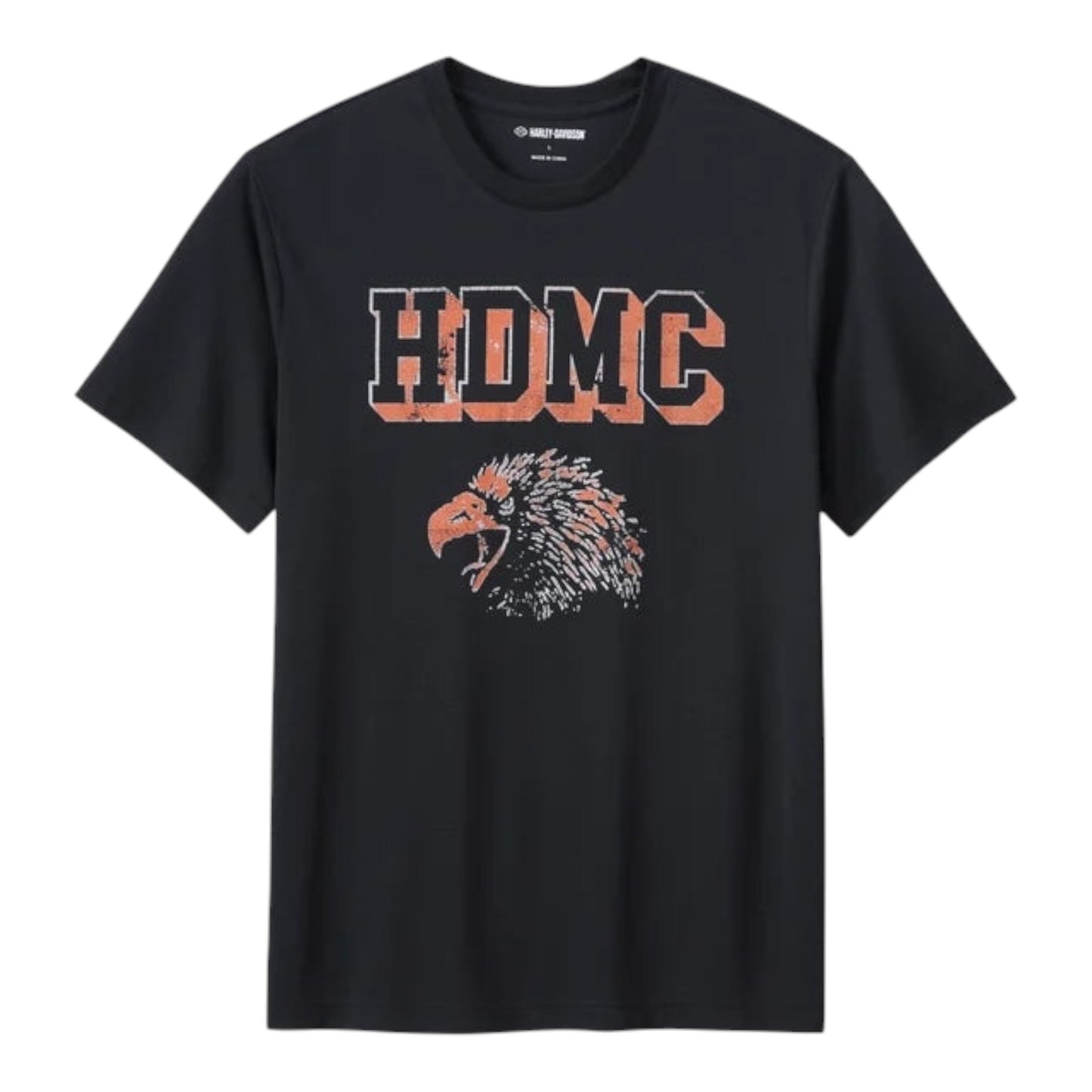 TEE-KNIT, BLK, EAGLE