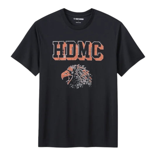 TEE-KNIT, BLK, EAGLE
