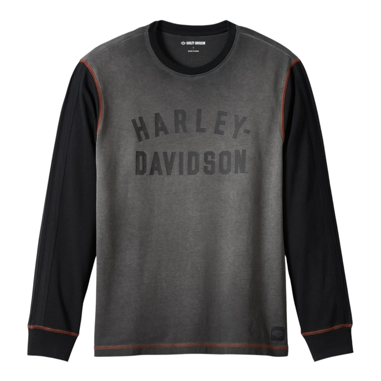 TEE-KNIT, GREY COLORBLOCK WITH B&S