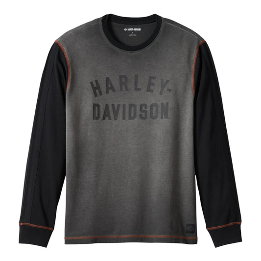 TEE-KNIT, GREY COLORBLOCK WITH B&S