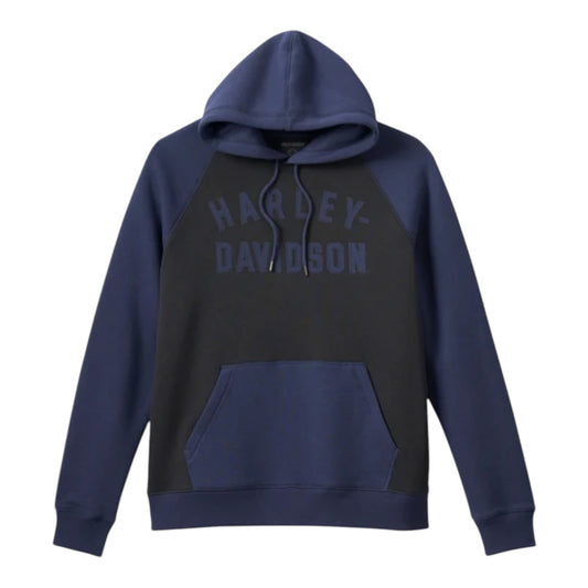 HOODIE-KNIT, BLACK COLORBLOCK