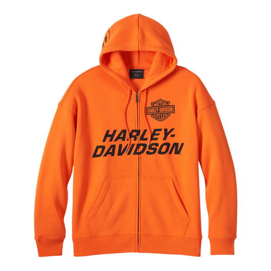HOODIE-KNIT, ORANGE RACING
