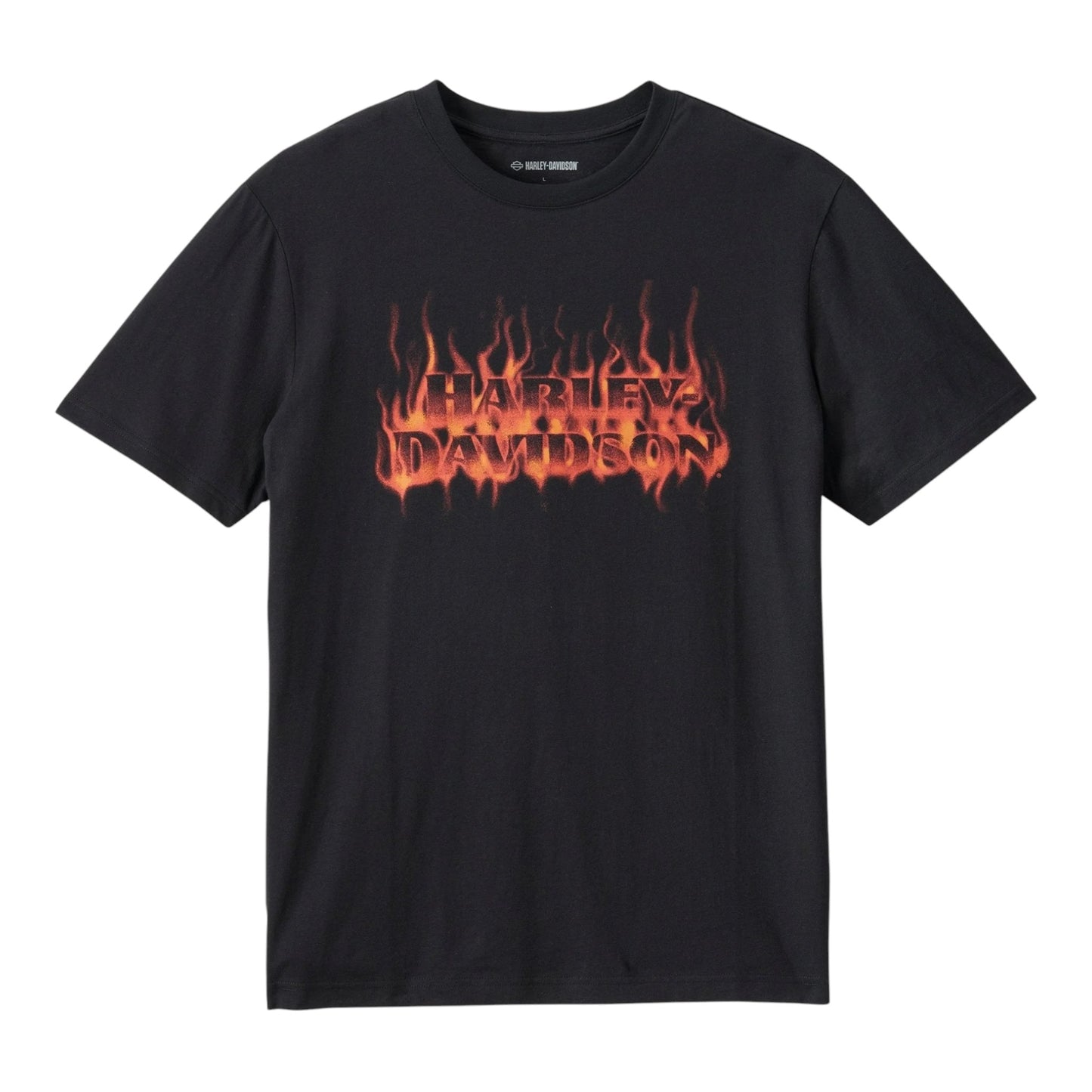 TEE-KNIT, FLAMES, BLK