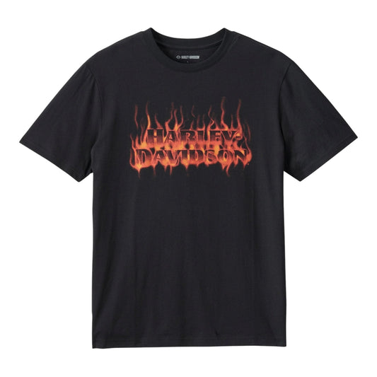 TEE-KNIT, FLAMES, BLK