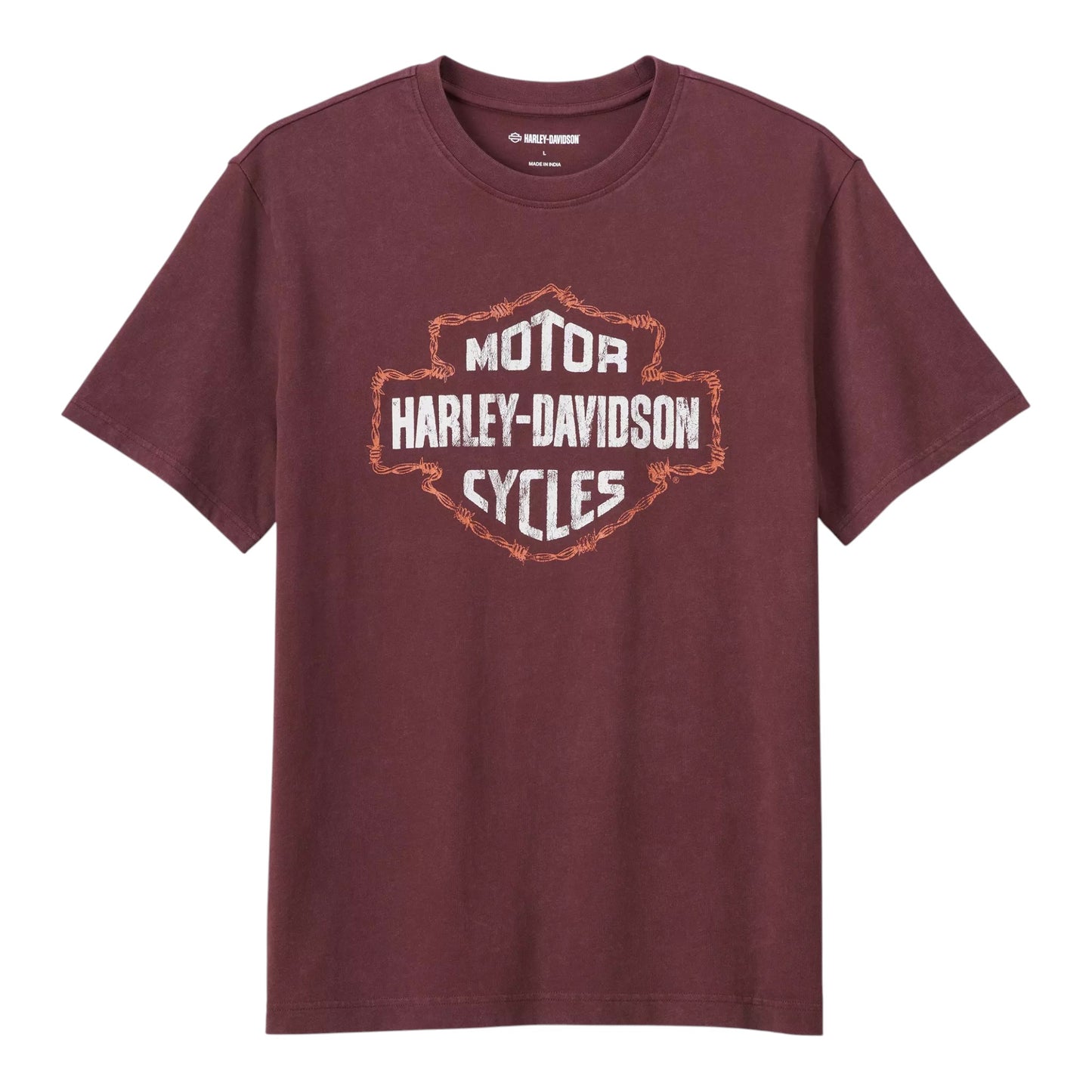 TEE-KNIT BURGUNDY BARB WIRE