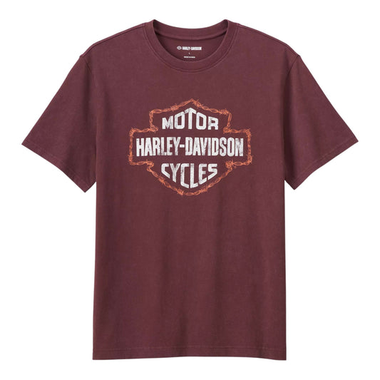 TEE-KNIT BURGUNDY BARB WIRE