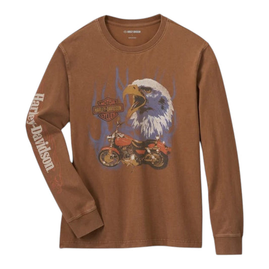 L/S BROWN EAGLE WITH FLAMES