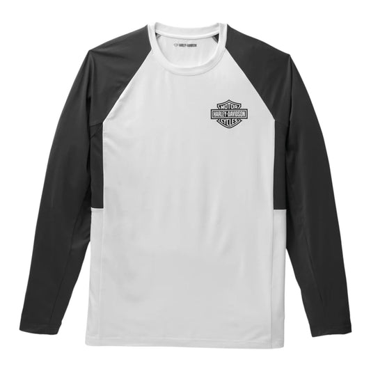 L/S GREY & WHITE PERFORMANCE SHIRT