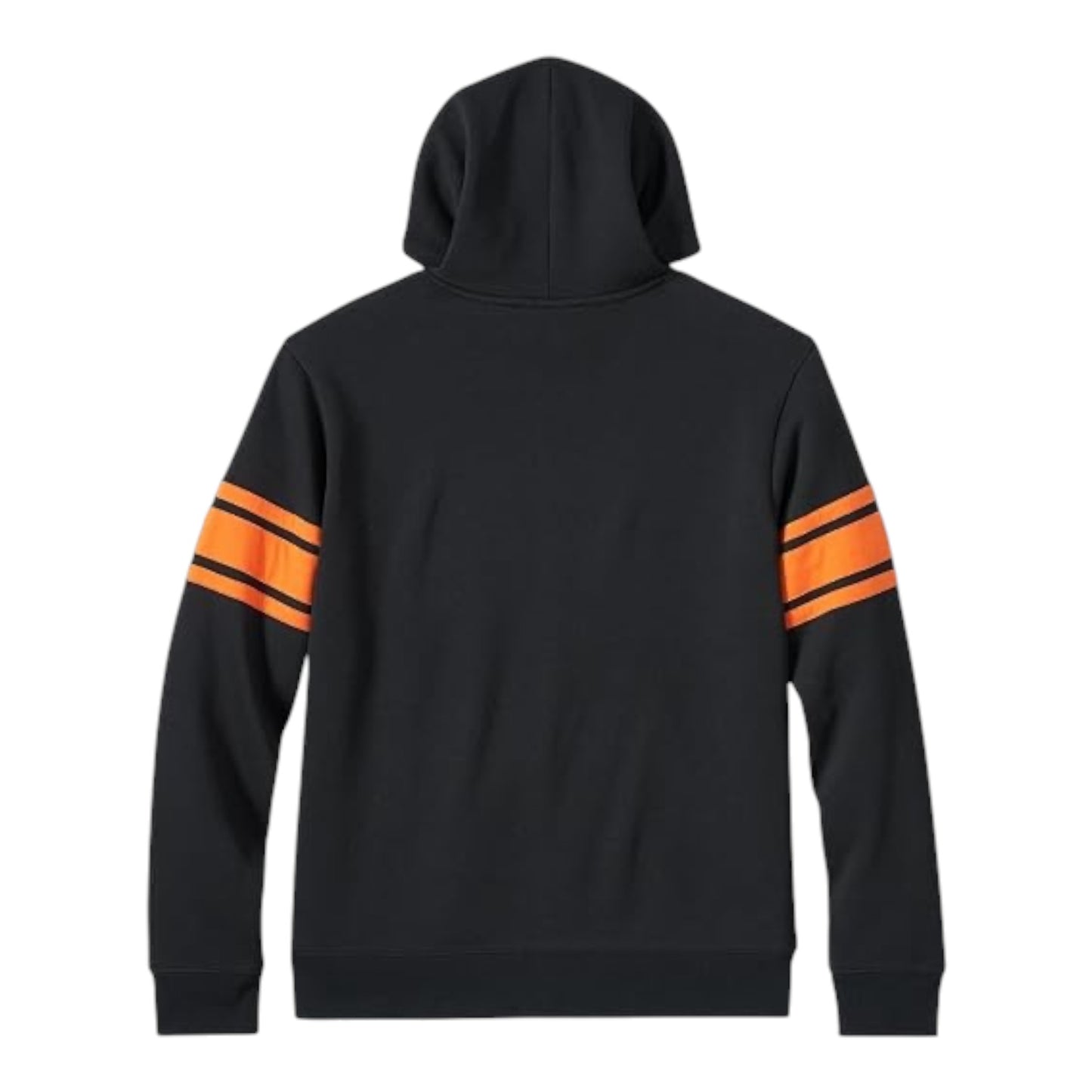 HOODIE-KNIT, BLACK #1 ORANGE