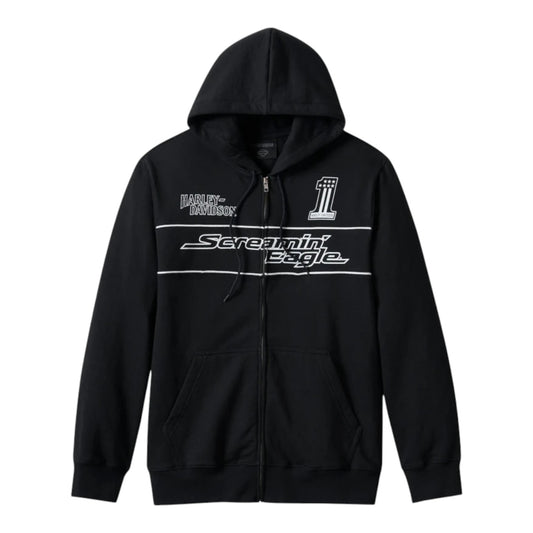 ZIP HOODIE-SCREAMIN EAGLE, KNIT-BLACK