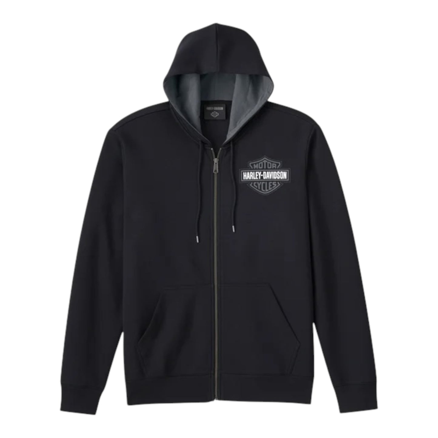 HOODIE-KNIT, BLK WITH CIRCLE LOGO
