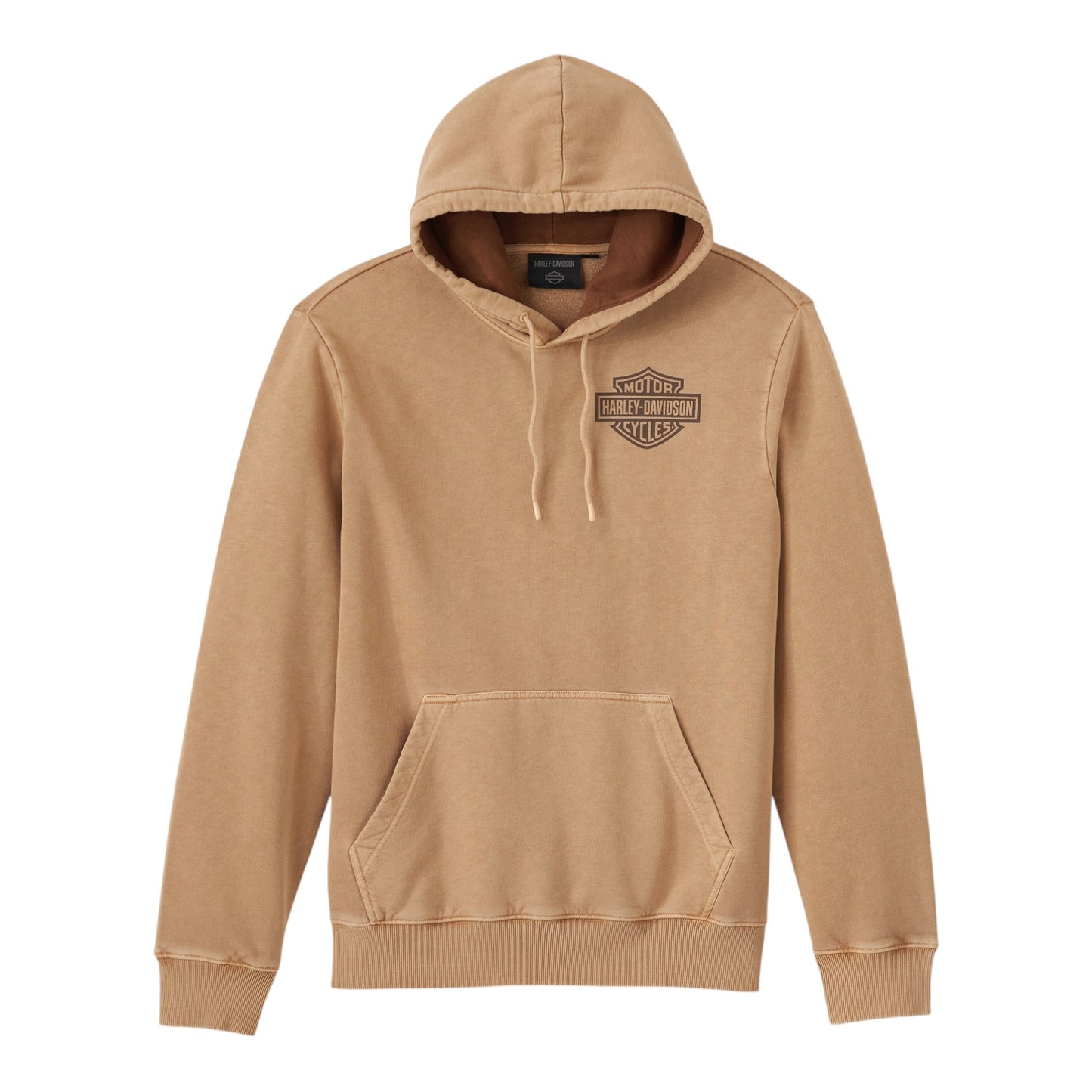 HOODIE-KNIT, TAN/BROWN