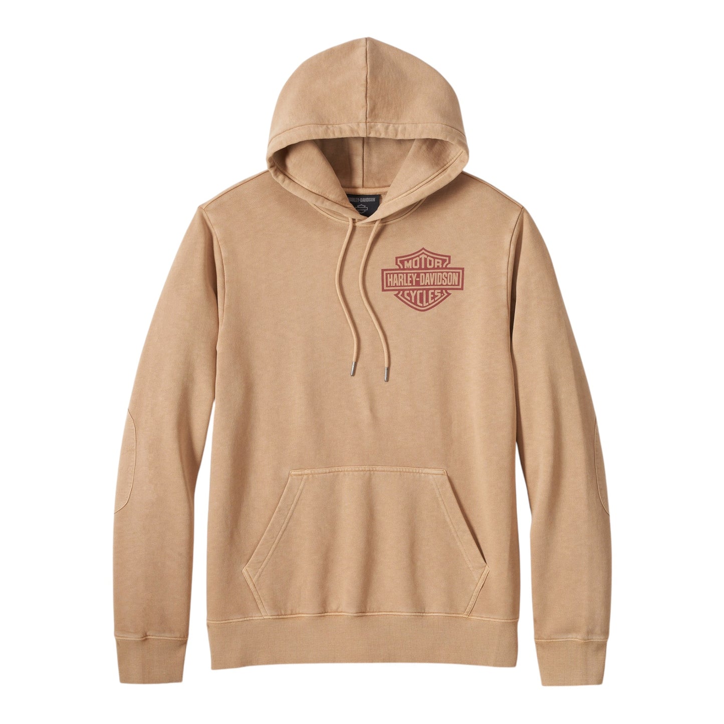 HOODIE-KNIT, TAN/BURGUNDY