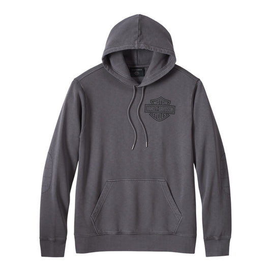 HOODIE-KNIT, DARK GREY B&S