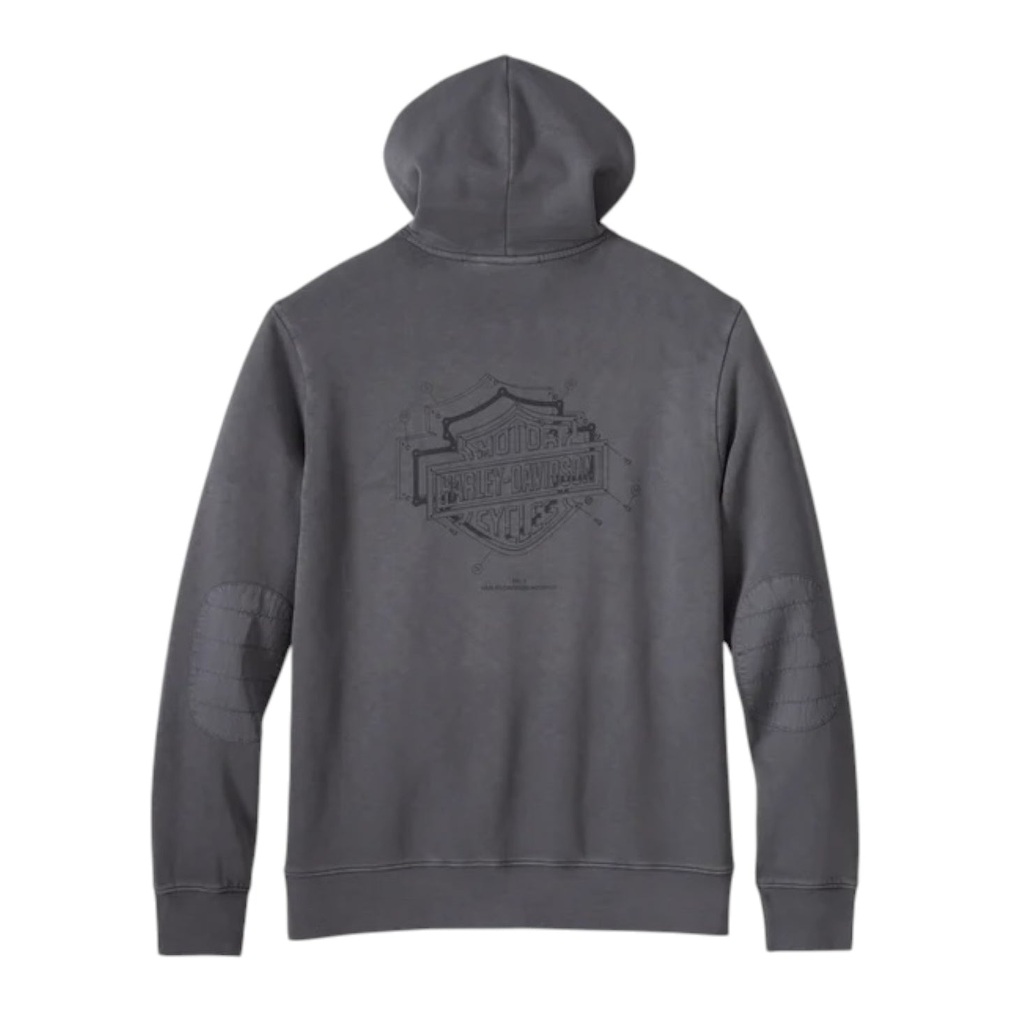 HOODIE-KNIT, DARK GREY B&S