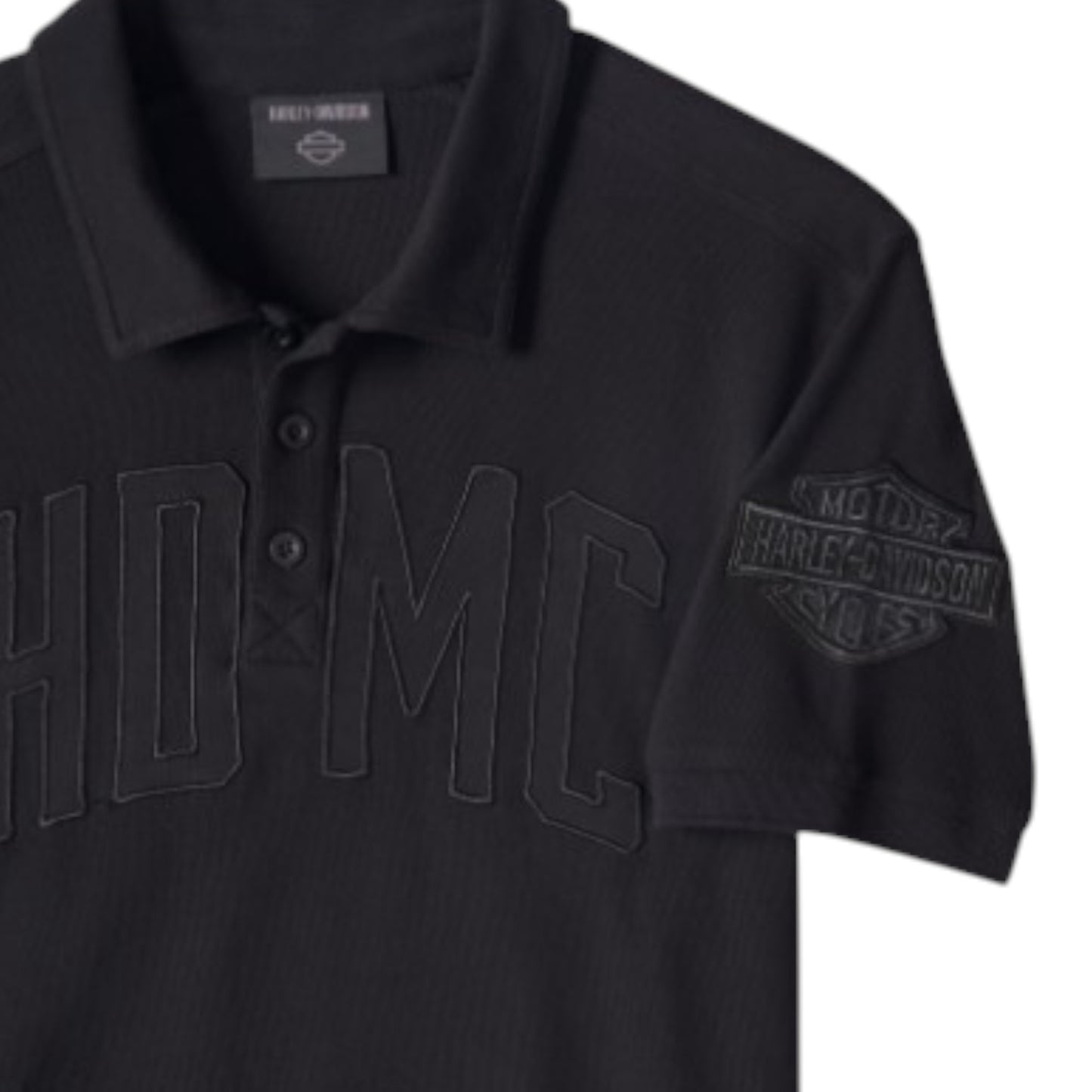 POLO-KNIT, BLK HDMC