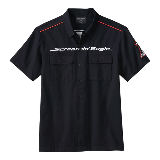 SHIRT-WOVEN, BLK, SCREAMIN EAGLE