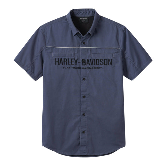 SHIRT-WOVEN, DARK BLUE #1