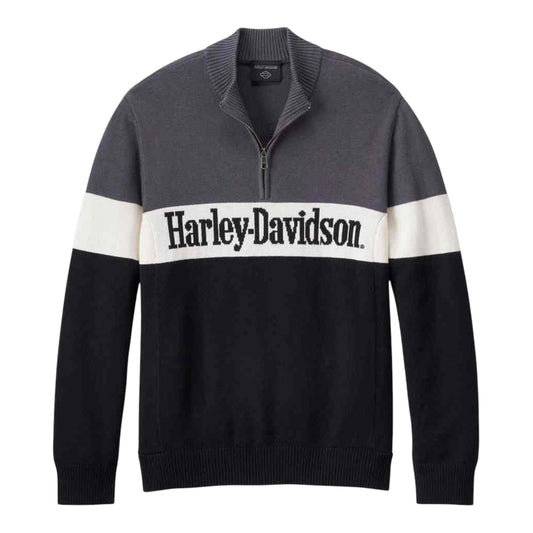 SWEATER-KNIT-BLACK COLORBLOCK