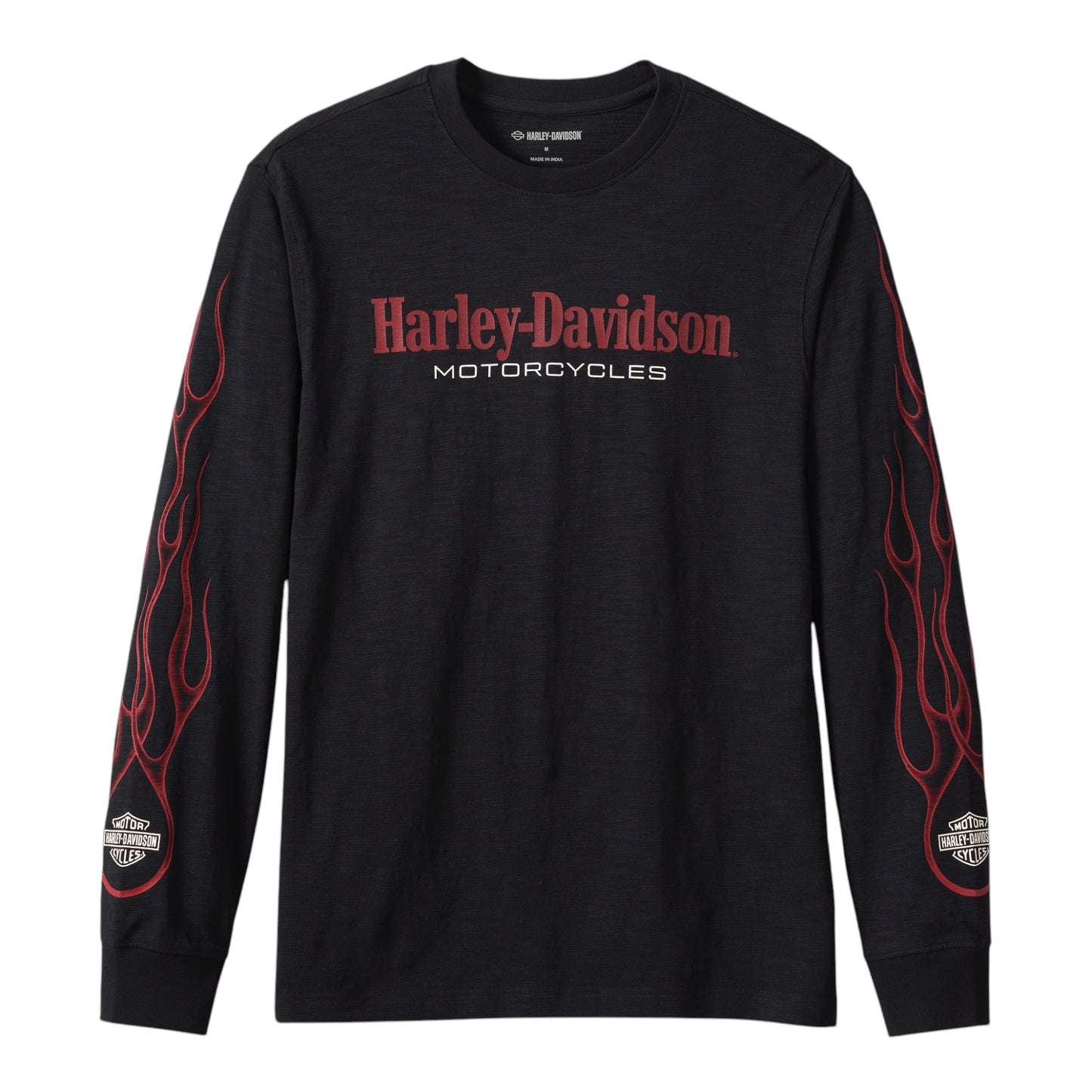FLAMES LONG SLEEVE SHIRT-KNIT, BLACK
