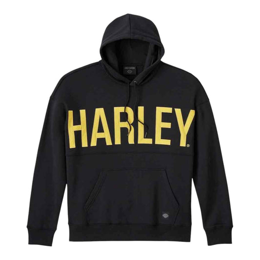 HOODIE-KNIT, BLACK W/YELLOW