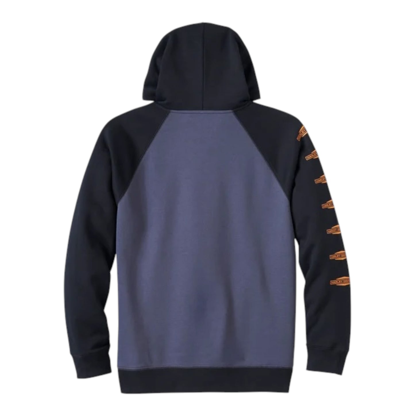 HOODIE-KNIT, LIGHT BLUE/BLACK COLORBLOCK