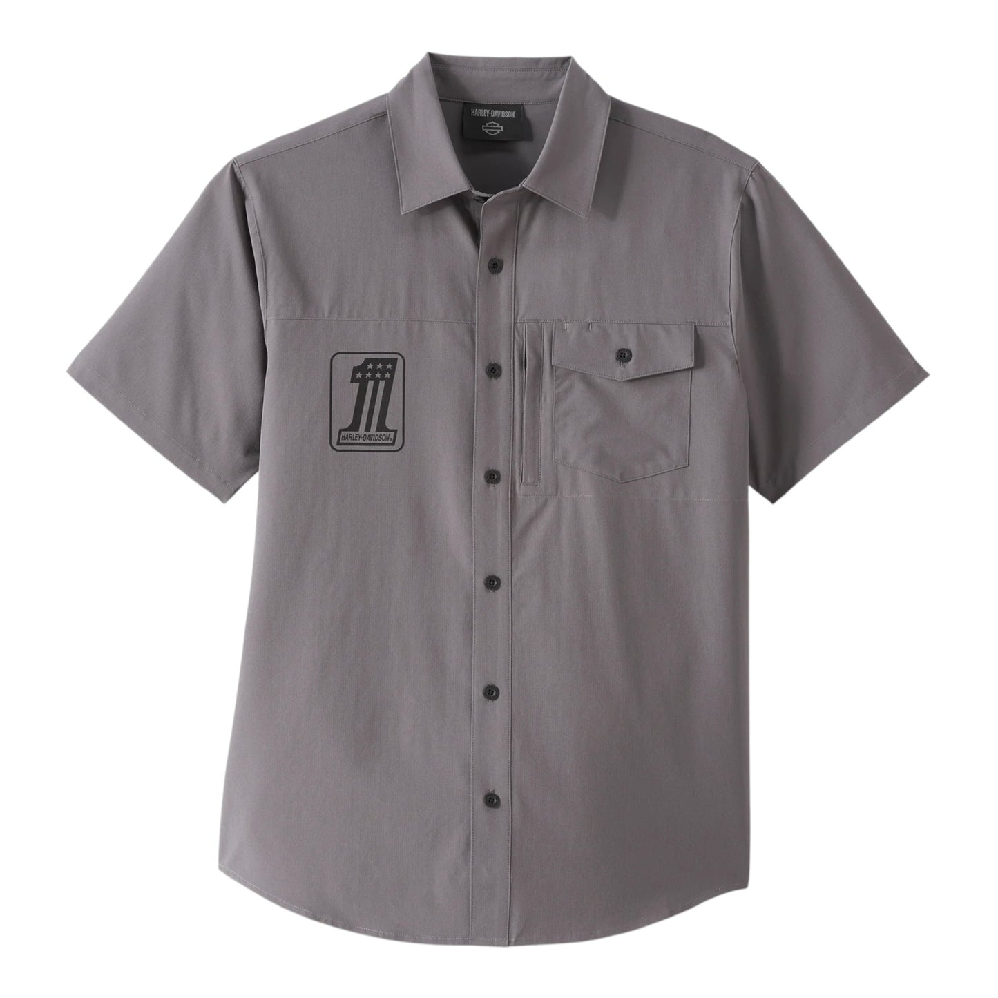 SHIRT-WOVEN,DARK GREY #1