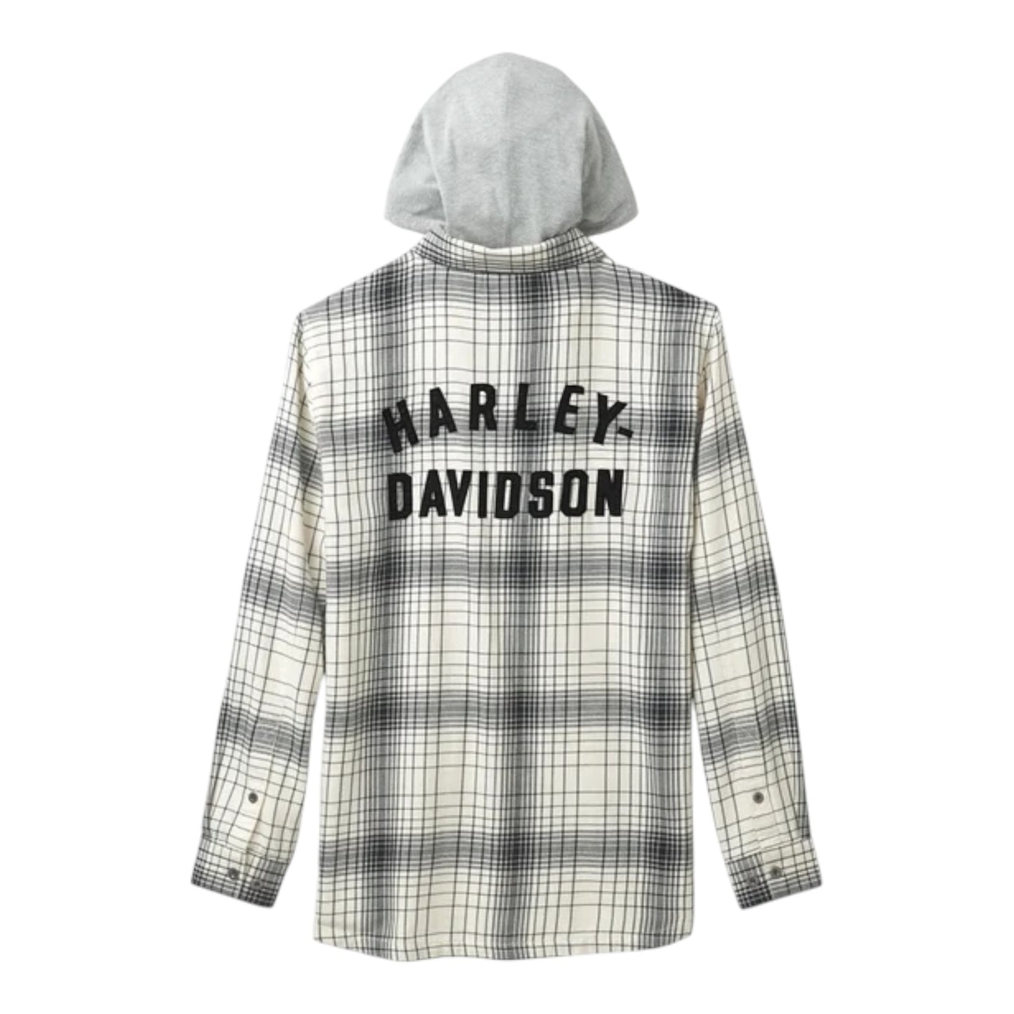 SHIRT-WOVEN, PLAID WHITE