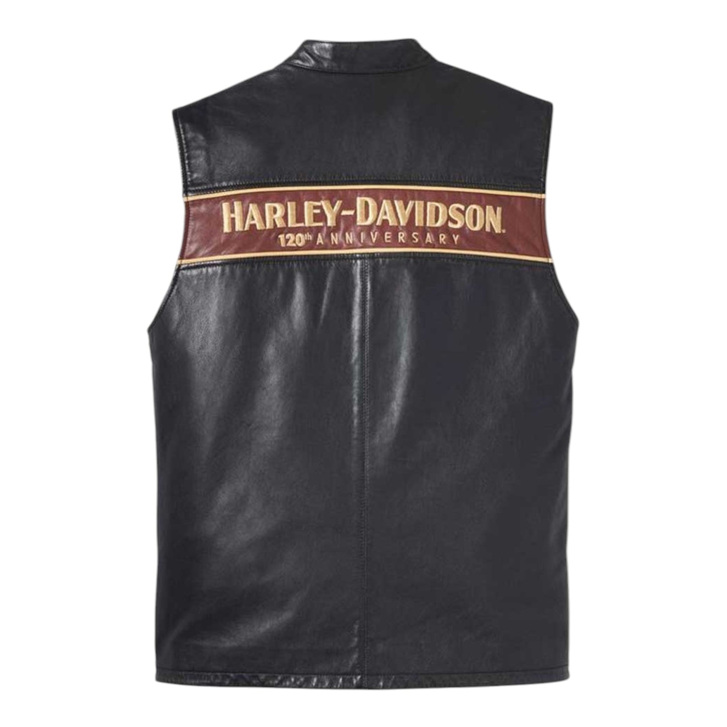 VEST-120TH, LEATHER BLACK