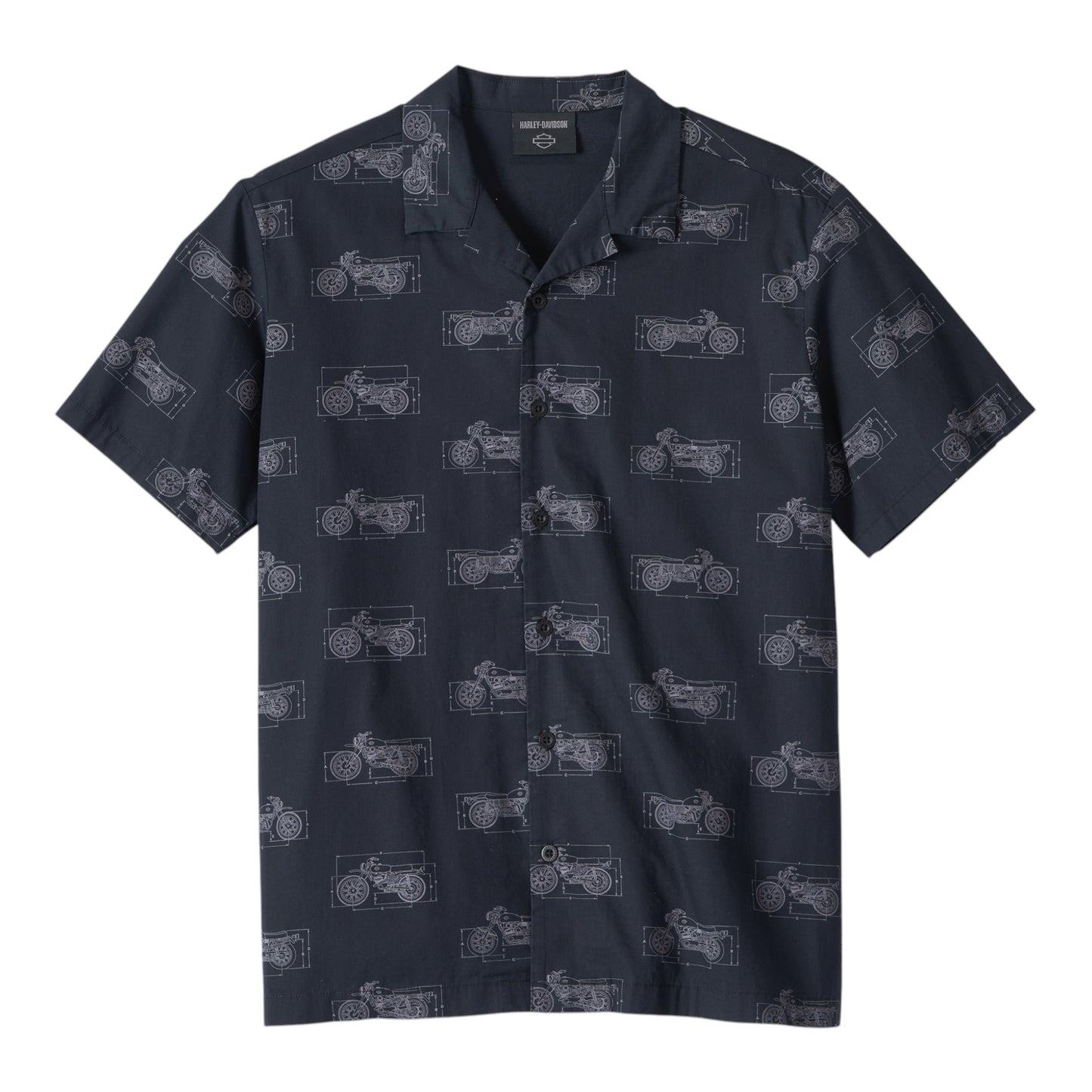 SHIRT-WOVEN, BIKE PRINT
