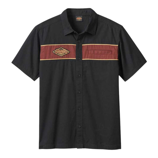 SHIRT-120TH, WOVEN,BLACK