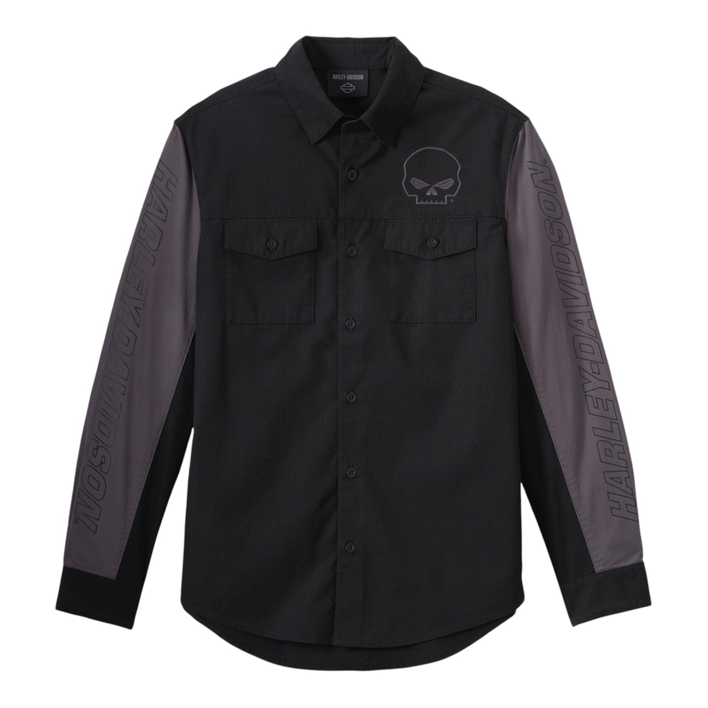 SHIRT-WOVEN, BLK COLORBLOCK WILLIE G