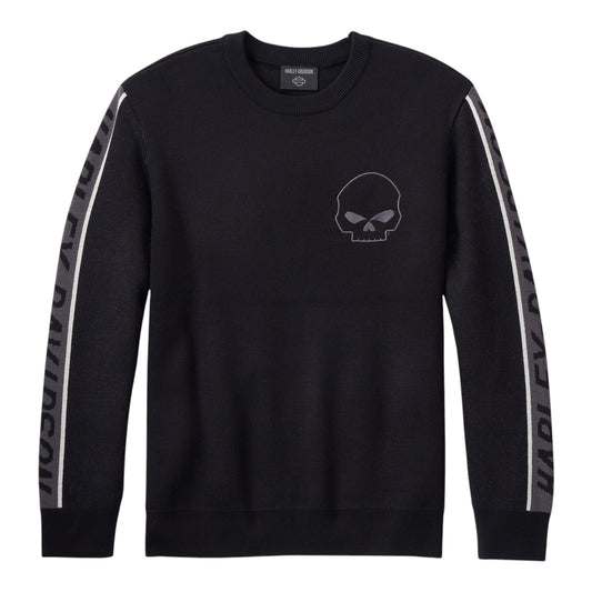 SWEATER-KNIT, BLACK W/ WILLIE G