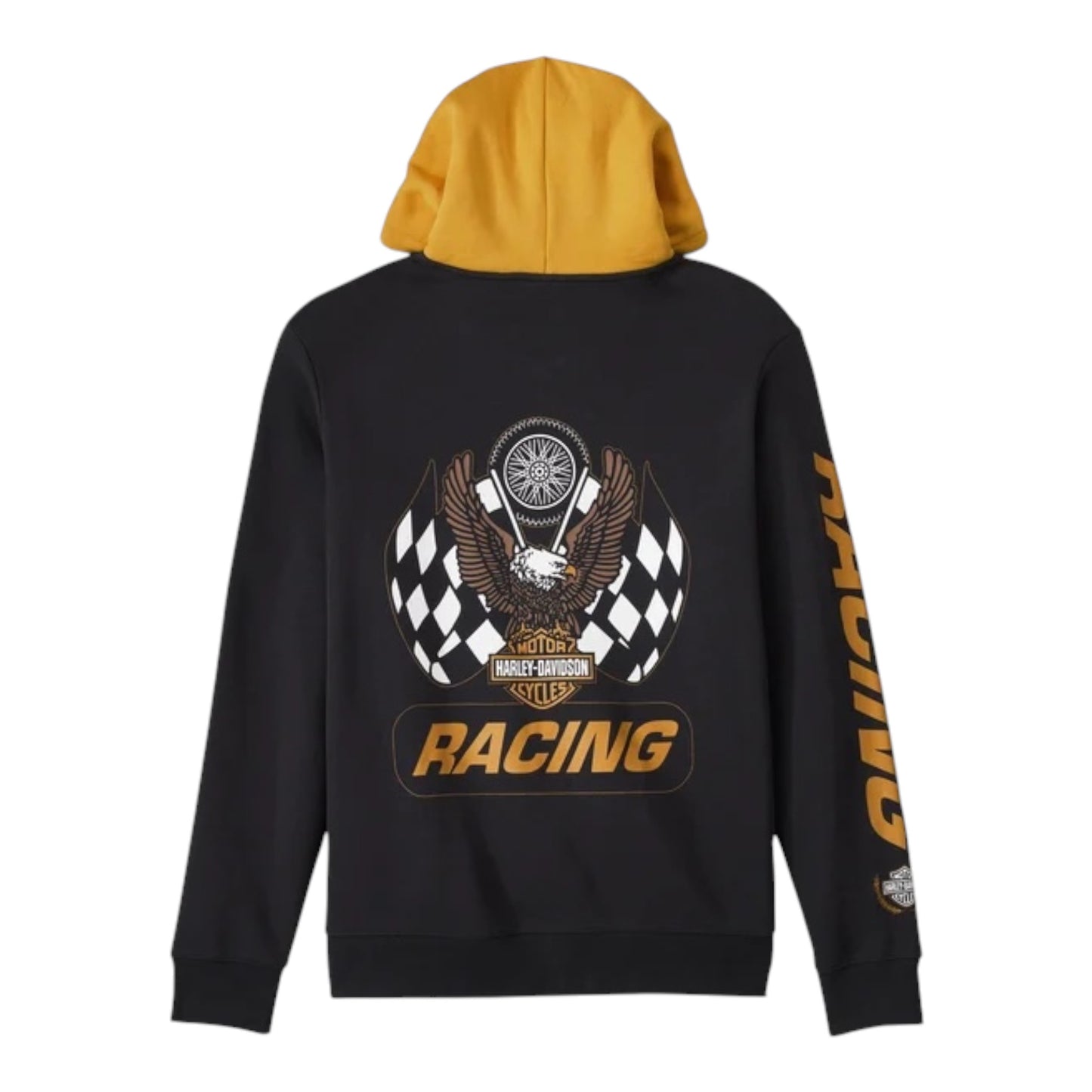 HOODIE,KNIT, COLORBLOCK BLK/YELLOW