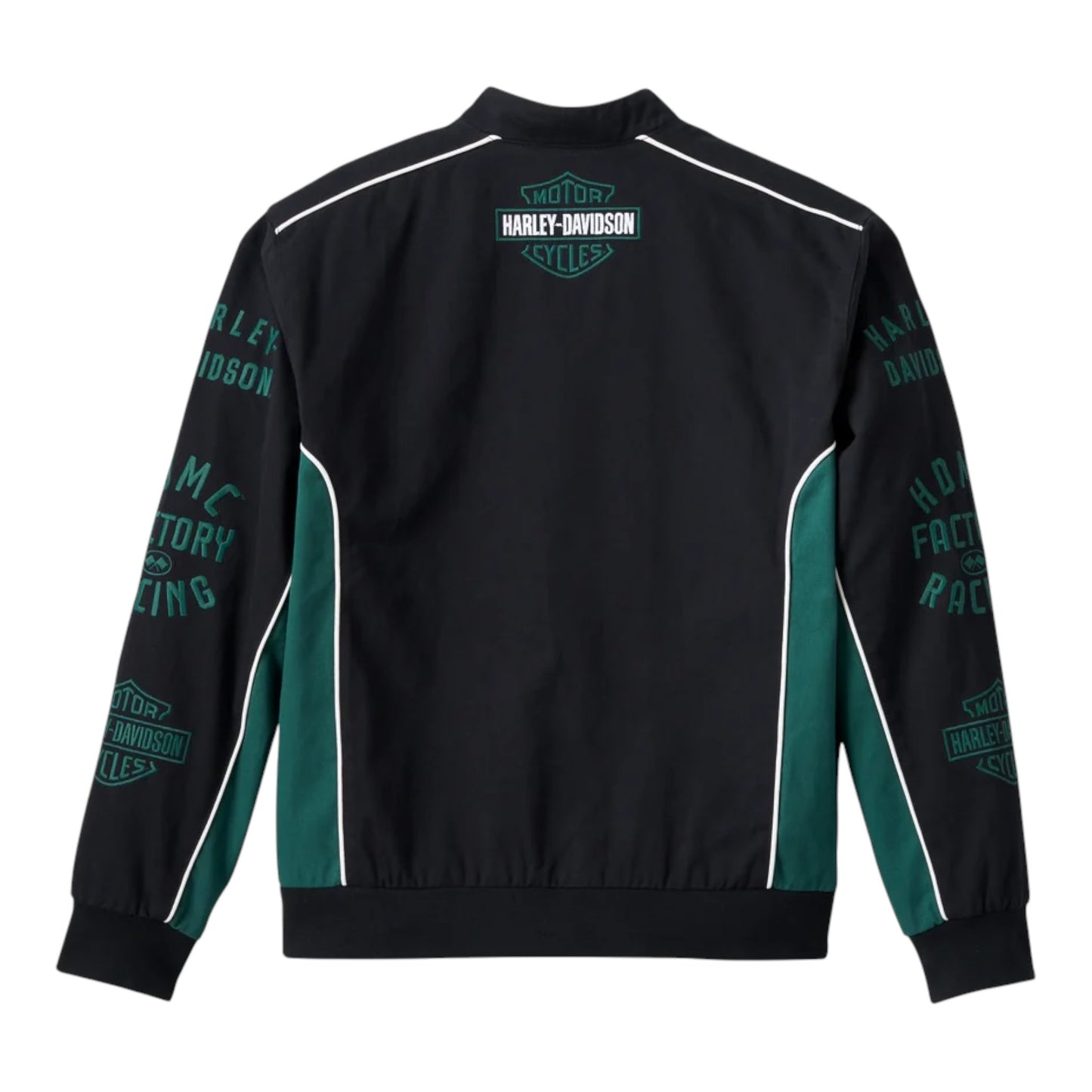 JACKET-WOVEN, NASCAR, BLACK COLORBLOCK