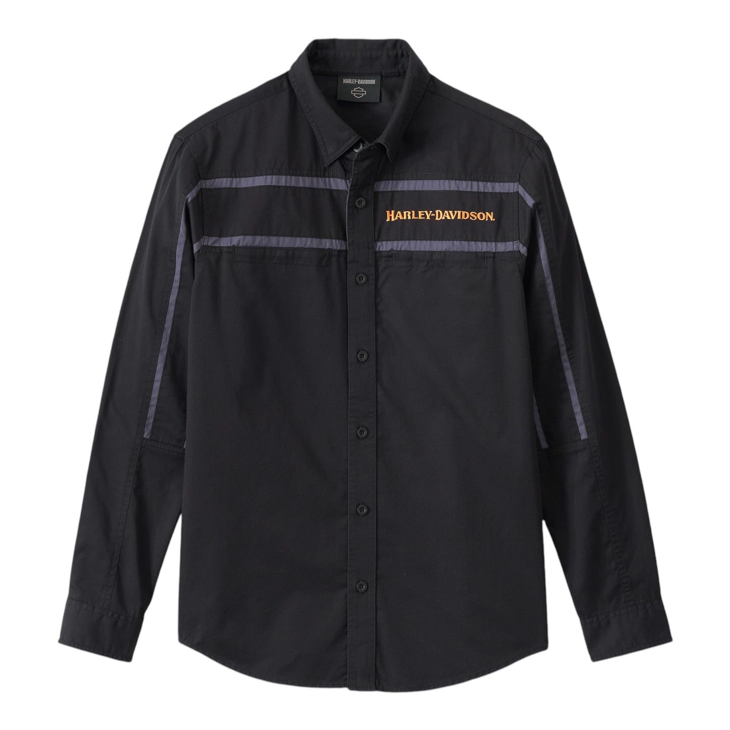 SHIRT-WOVEN, BLACK, L/S