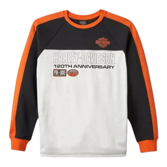 JERSEY-120TH,KNIT, BLACK, COLORBLOCK