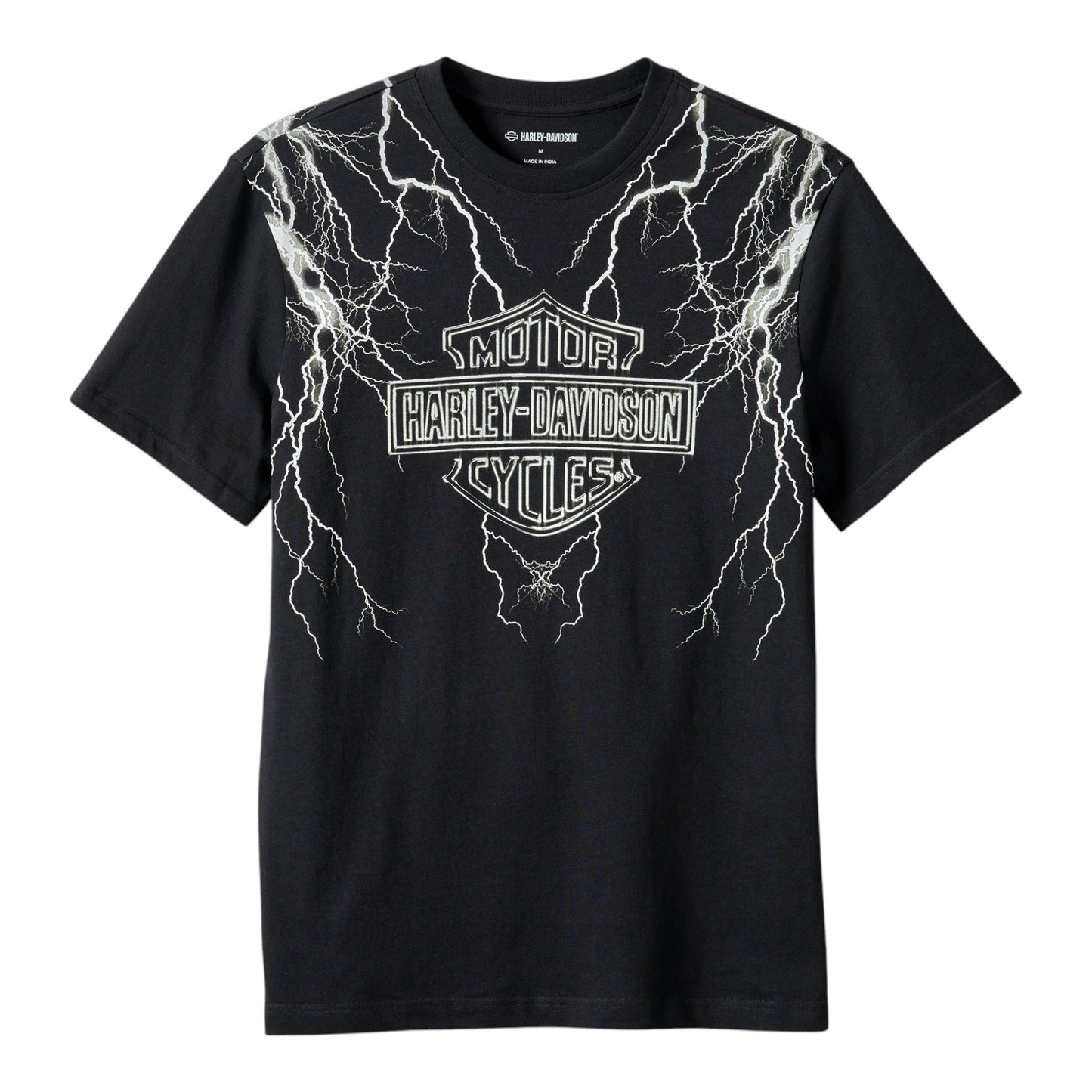 TEE-KNIT, BLACK W/ LIGHTNING