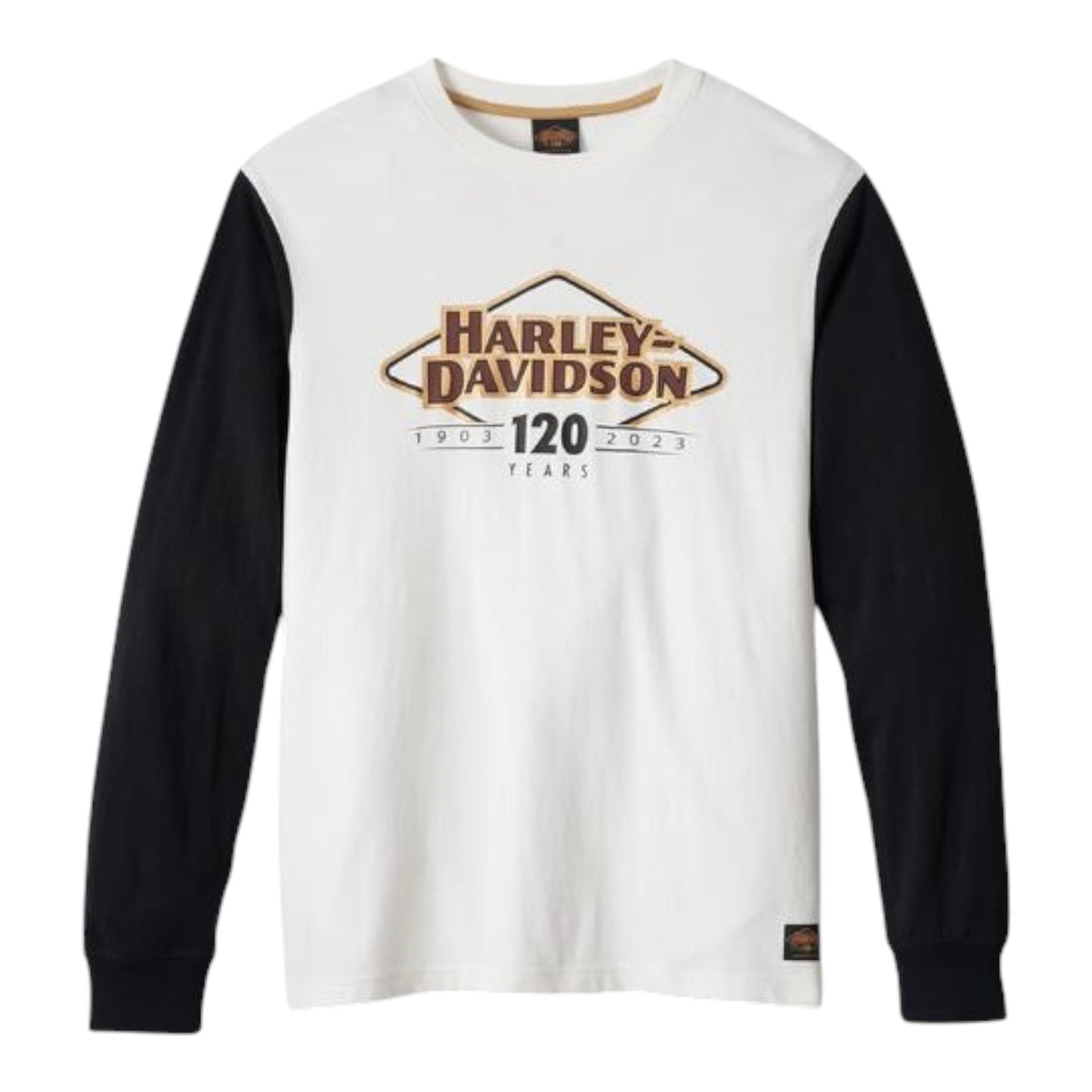 TEE-120TH,KNIT,OFF WHITE COLORBLOCK